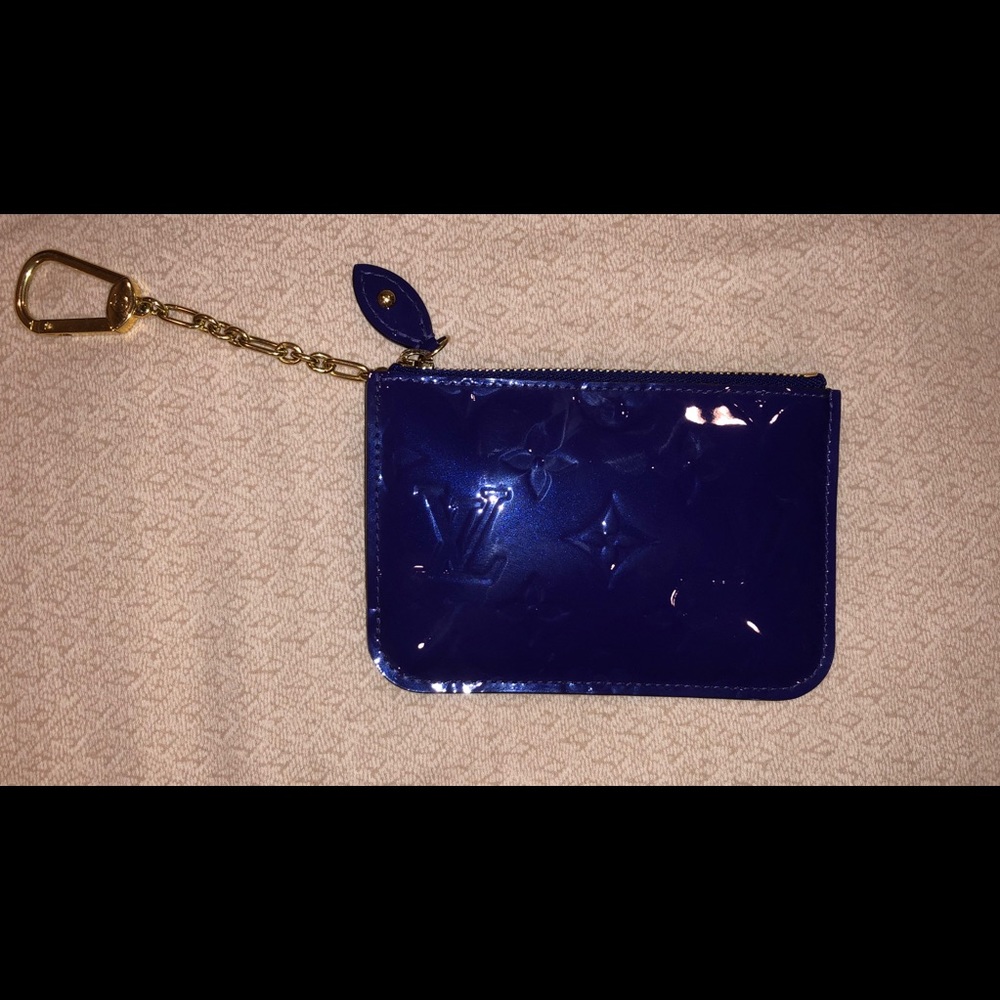 Blueberry Monogram Vernis Key Pouch